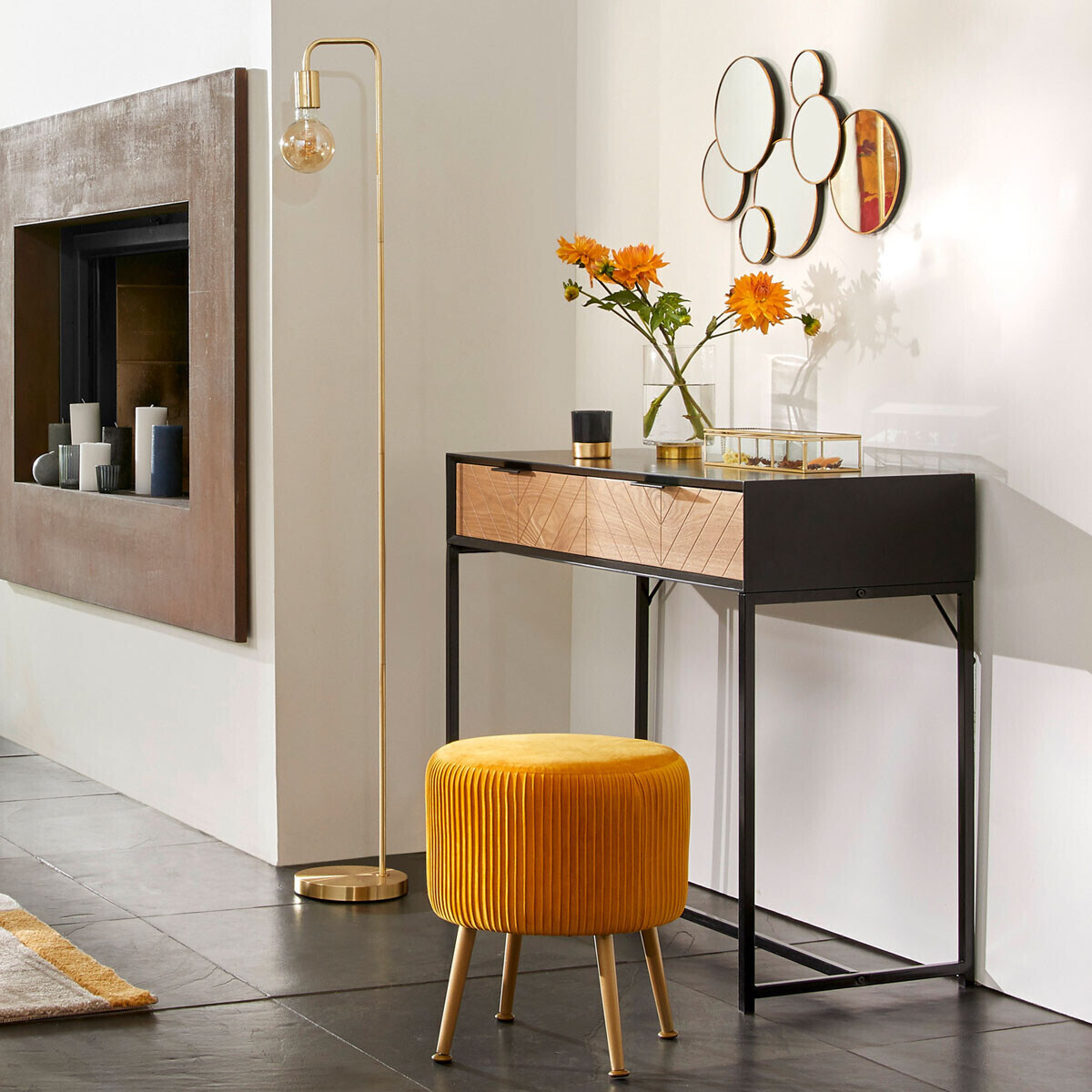 LAMPADA DA TERRA DORA - immagine 2