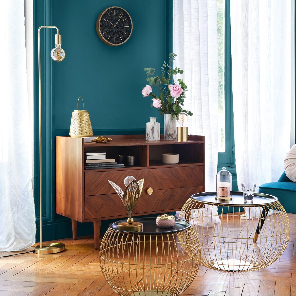 LAMPADA DA TERRA DORA - immagine 3