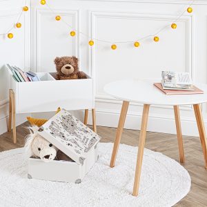 Tavolo per bambino “Lena”, bianco, legno P60 cm
