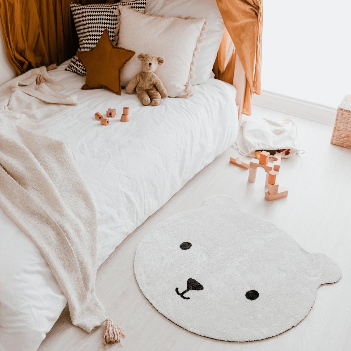 Tappeto lavabile per bambini orso - immagine 2