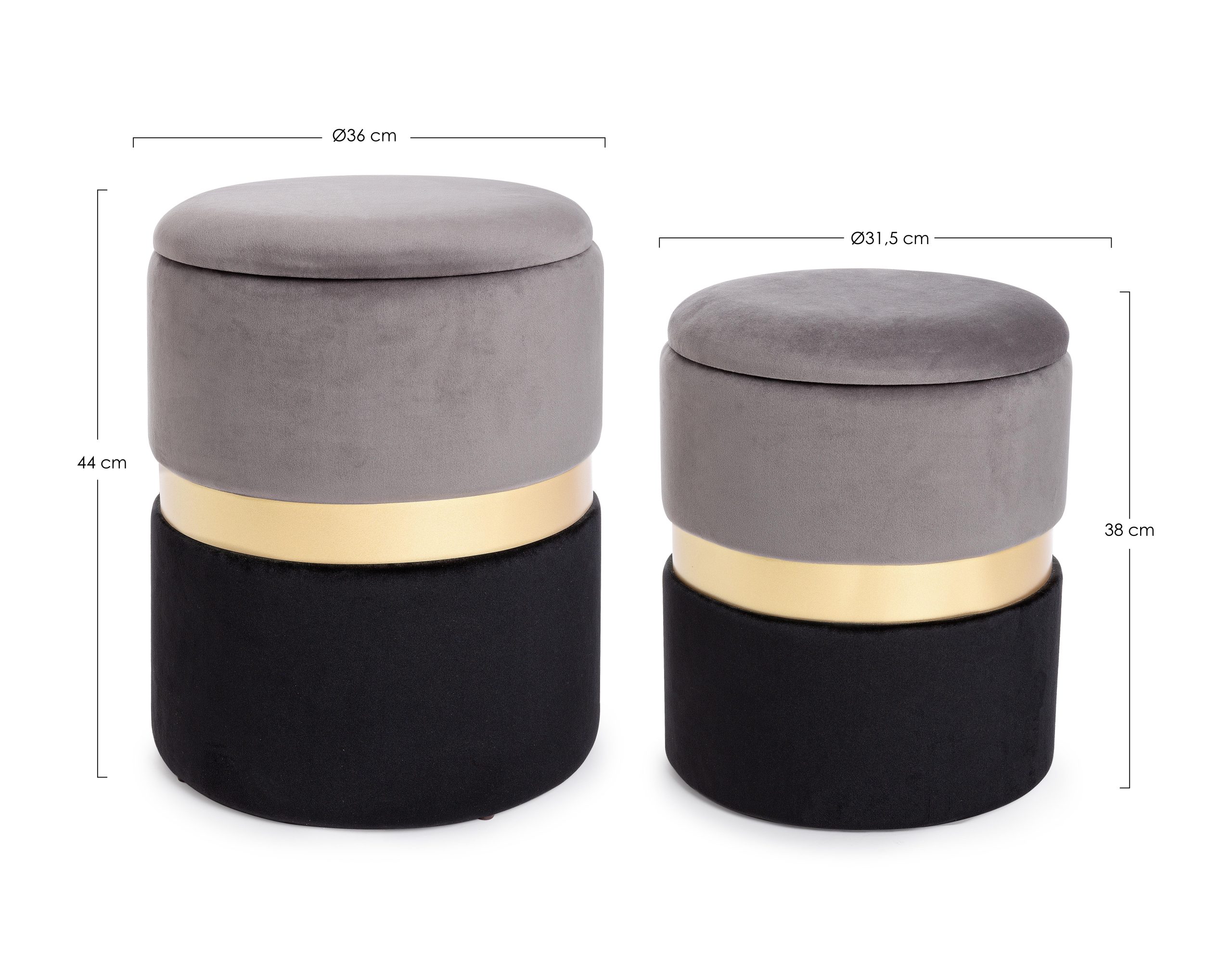 SET 2 POUF DOPPIO COLORE – 3 modelli disponibili - immagine 6