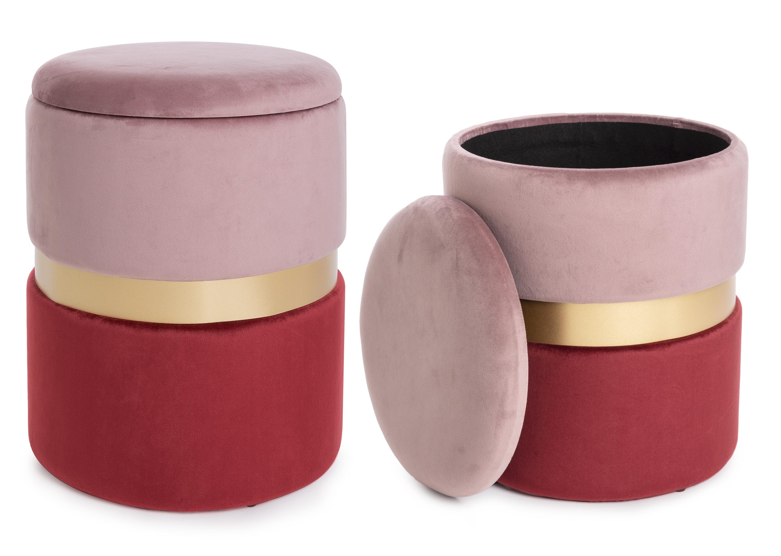 SET 2 POUF DOPPIO COLORE – 3 modelli disponibili - immagine 4