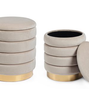 SET 2 POUF DARINA – 5 colori disponibili