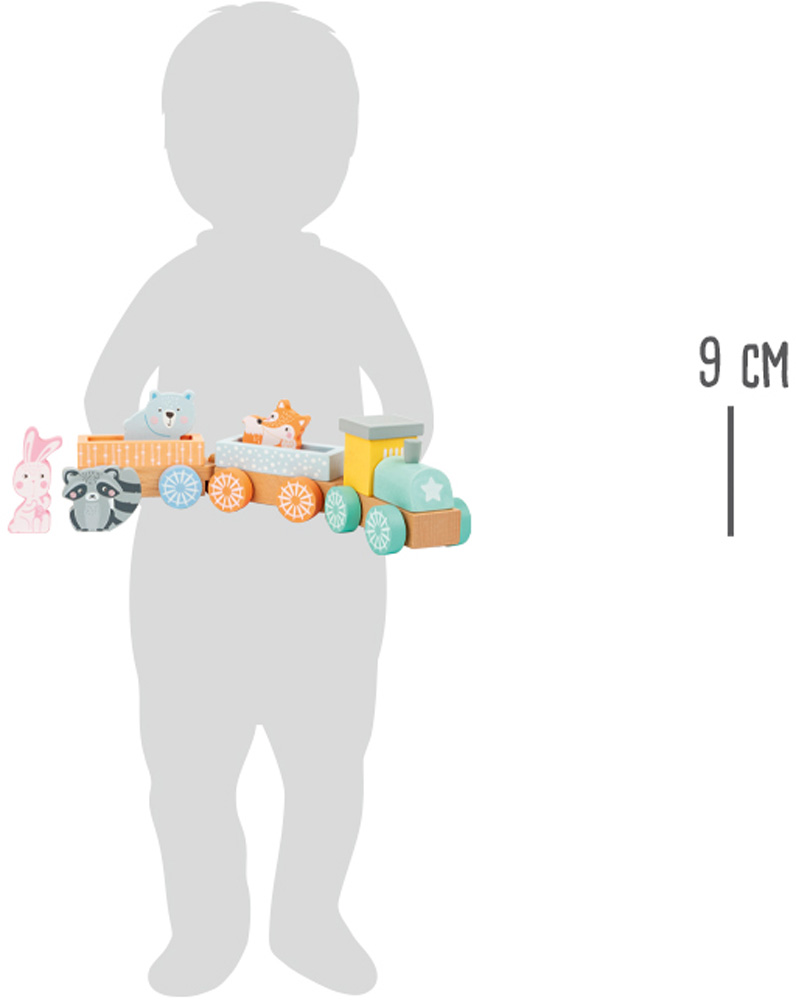 Trenino in legno pastello - immagine 4