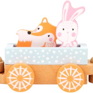 Trenino in legno pastello