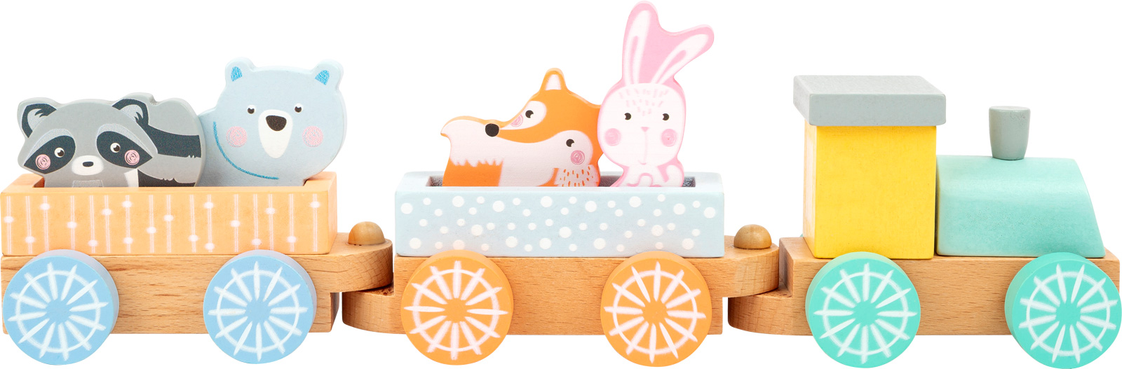 Trenino in legno pastello - immagine 6