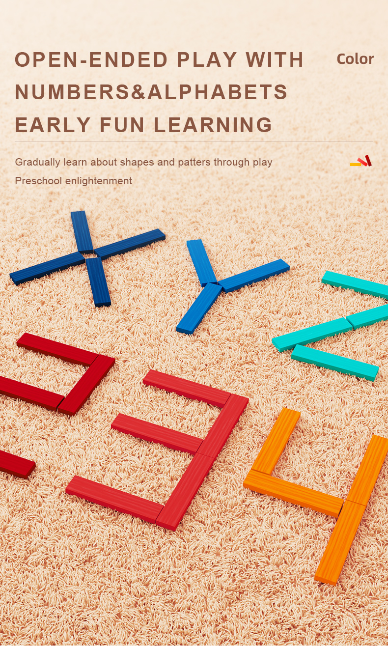 Blocchi in legno componibili blu – Mideer - immagine 4