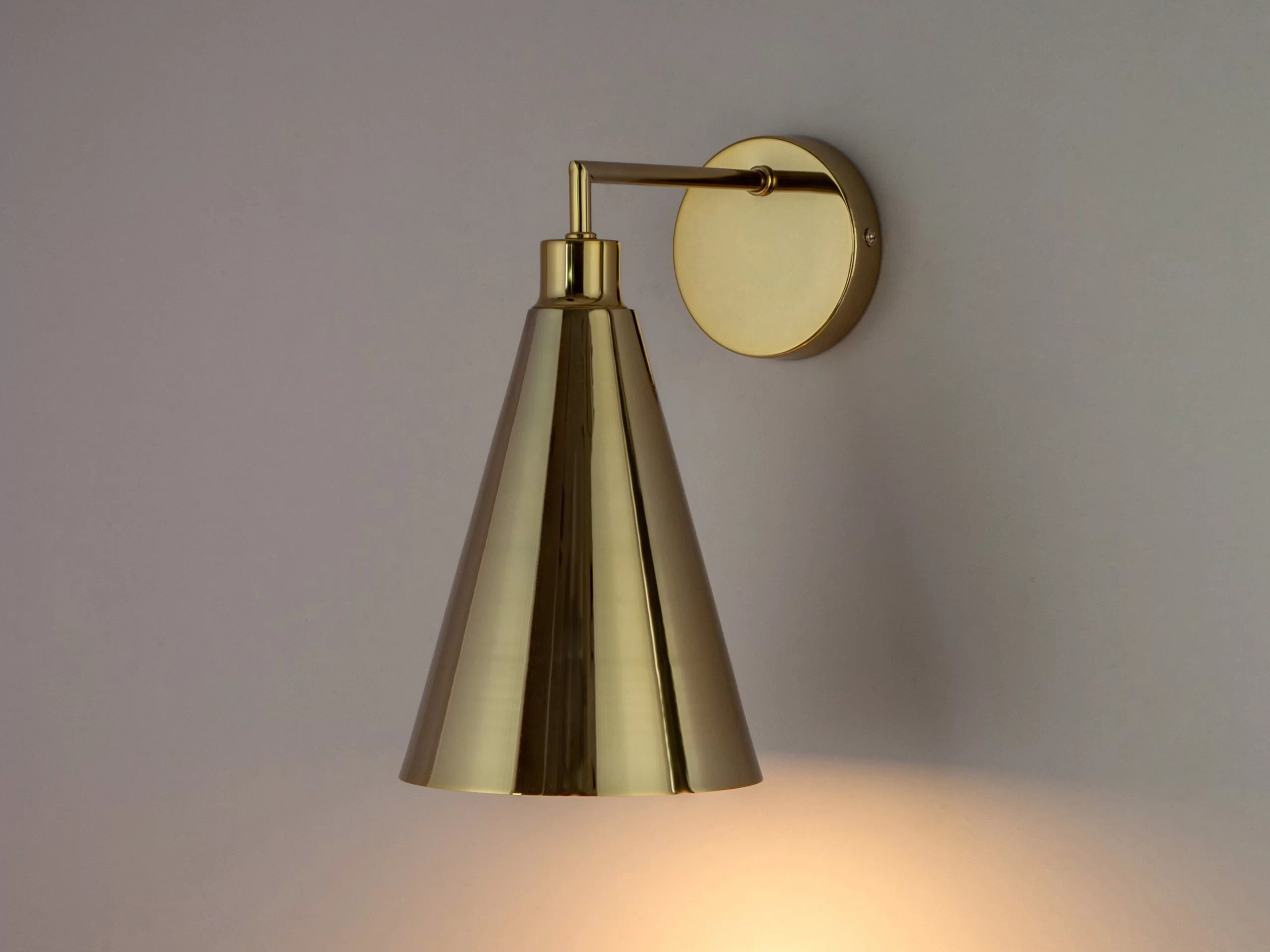 Lampada da parete con paralume a cono ORO - immagine 9