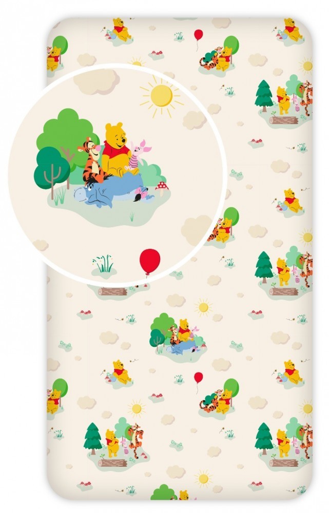LENZUOLO CON ANGOLI PER CULLA WINNIE THE POOH - immagine 2