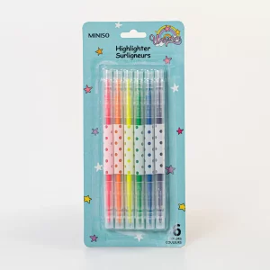 MINISO Penne E Pennarelli-6 Evidenziatori Doppia Punta Unicorn