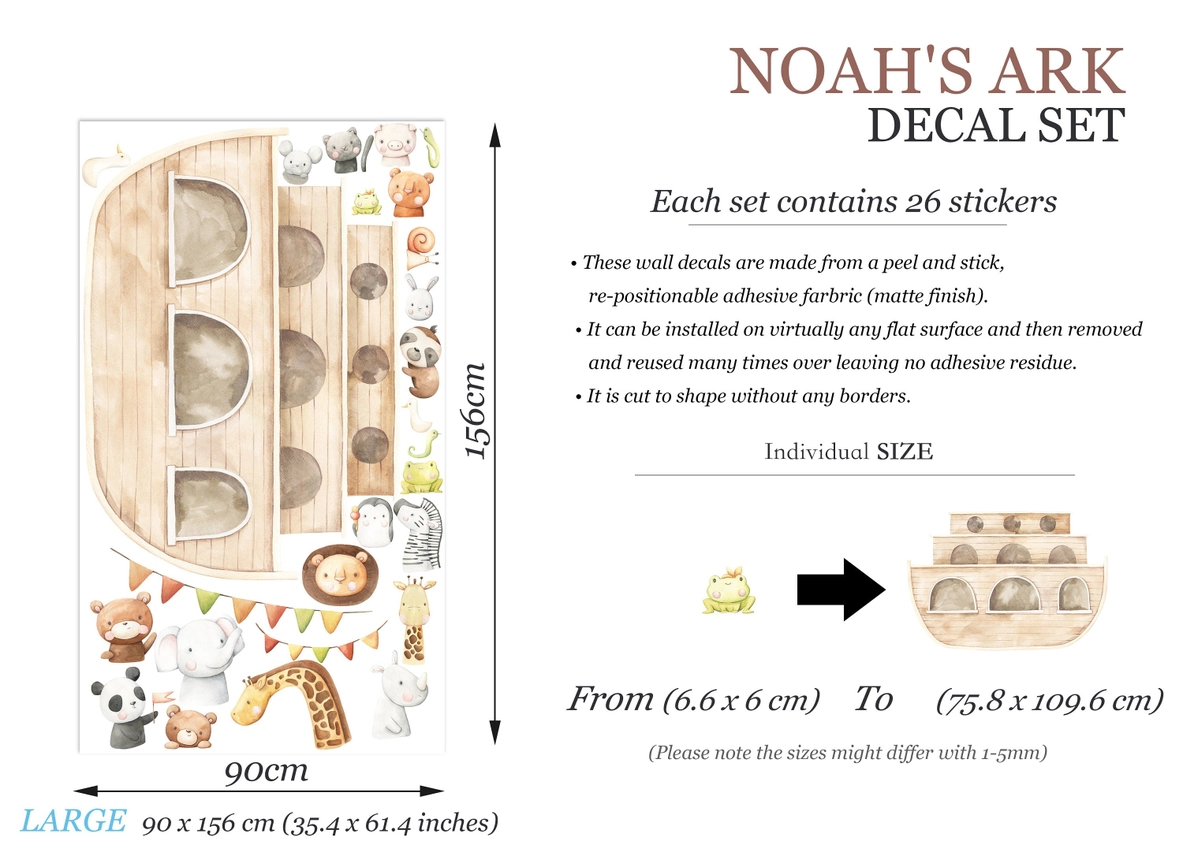 Adesivo murale Arca di Noè - immagine 6