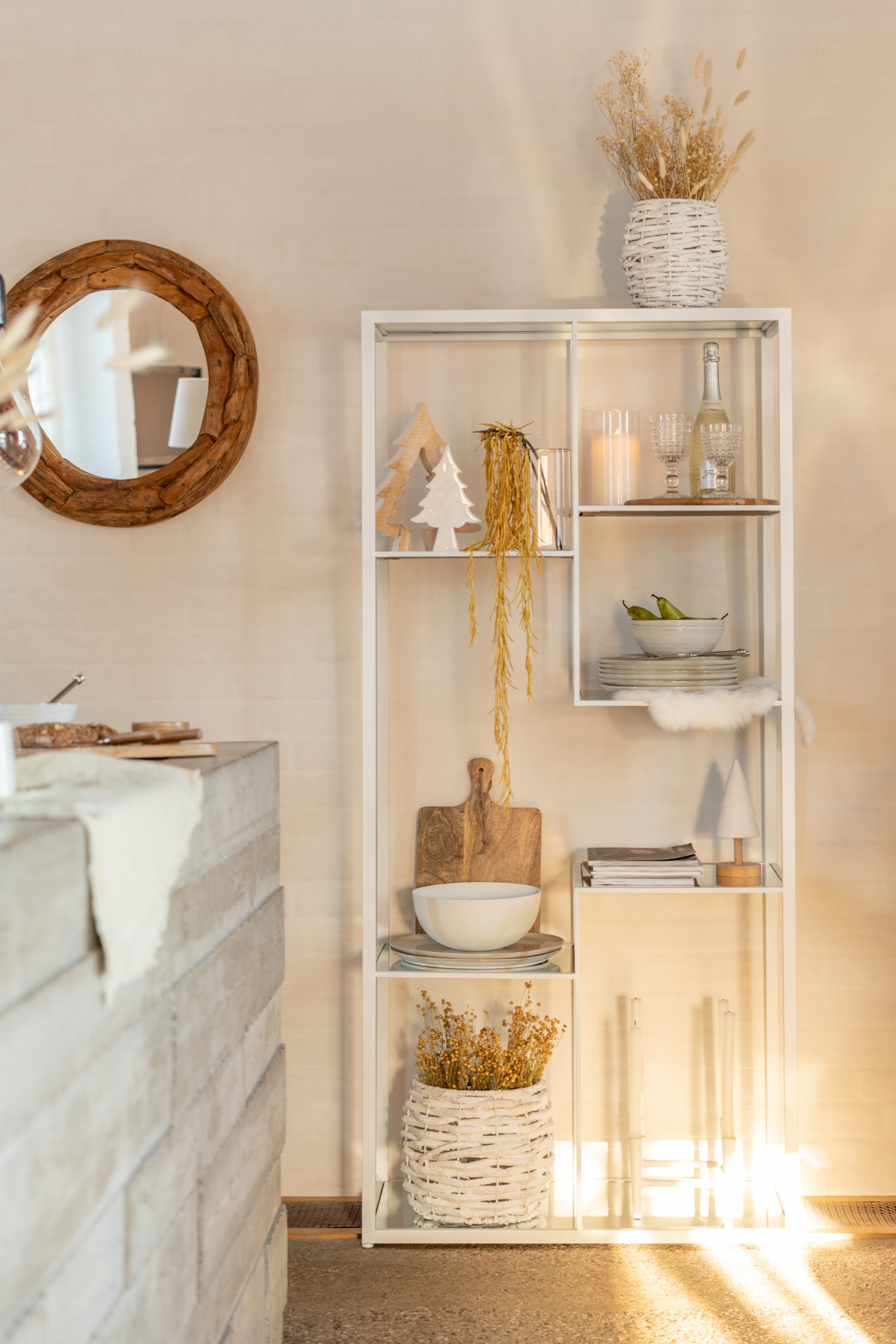 Scaffale 5 Ripiani Metallo/Vetro Argento o Bianco - immagine 8