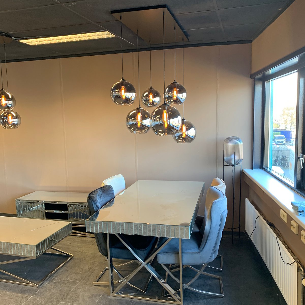 Lampada a Sospensione Smoke Glass 6-Light