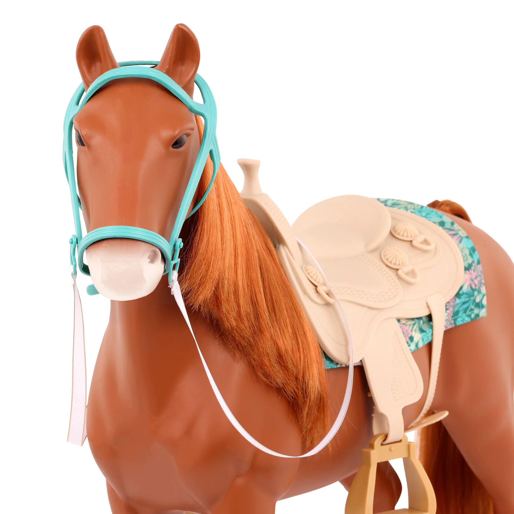 Cavallo American Saddlebred Cavallo giocattolo da 50 cm e accessori - immagine 5