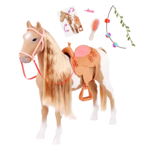 Cavallo Hair Play Palomino Cavallo giocattolo da 50 cm e accessori