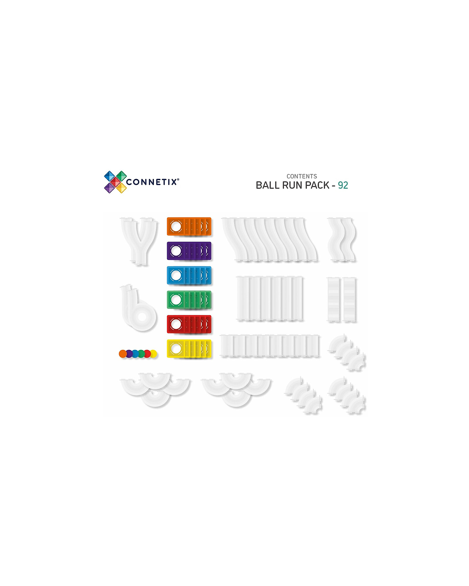 92 Pezzi – Pacco Pista Palline – Arcobaleno - immagine 3