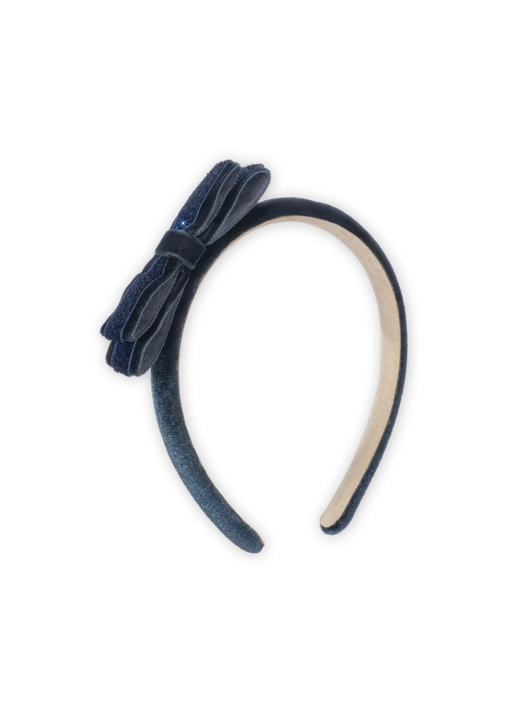 Cerchietto con fiocco in velluto - immagine 2