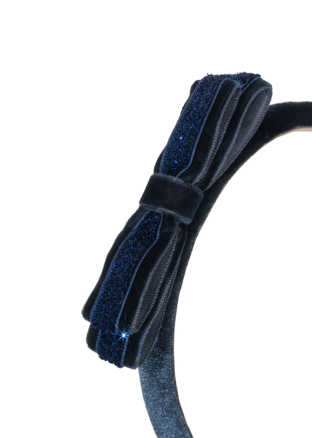 Cerchietto con fiocco in velluto - immagine 3