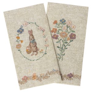 Tovaglioli conigli e fiori