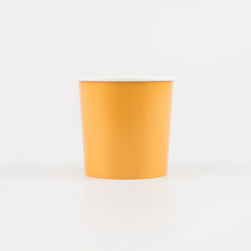 Bicchieri di carta ocra - immagine 2