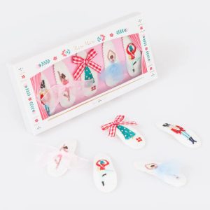 Fermagli per capelli ricamati schiaccianoci