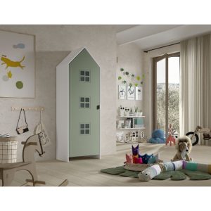 Armadio EFFECIHOUSE – configurazione 1 modulo con anta VERDE SALVIA