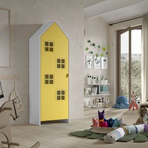 Armadio EFFECIHOUSE – configurazione 1 modulo con anta GIALLO