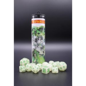 Dungeon Crawl Classics – DADI STRAMBI – Set Fluorescente – Maga Caotica