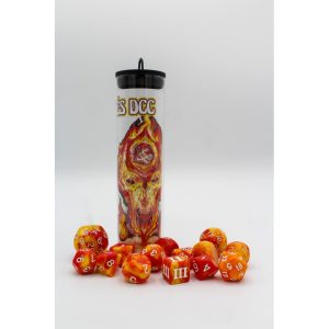 Dungeon Crawl Classics – DADI STRAMBI – Set Dadi Elementali del Fuoco