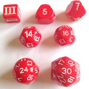 Dungeon Crawl Classics – DADI STRAMBI – Special 7 – Rosso