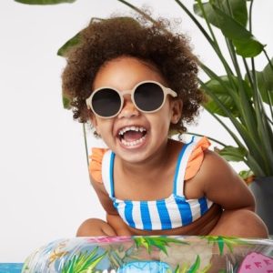 Occhiali da sole bambino 6-36 mesi Fiji, lenti polarizzate, protezione UV-400 cat.3, flessibili, cinturino staccabile, custodia inclusa, a specchio