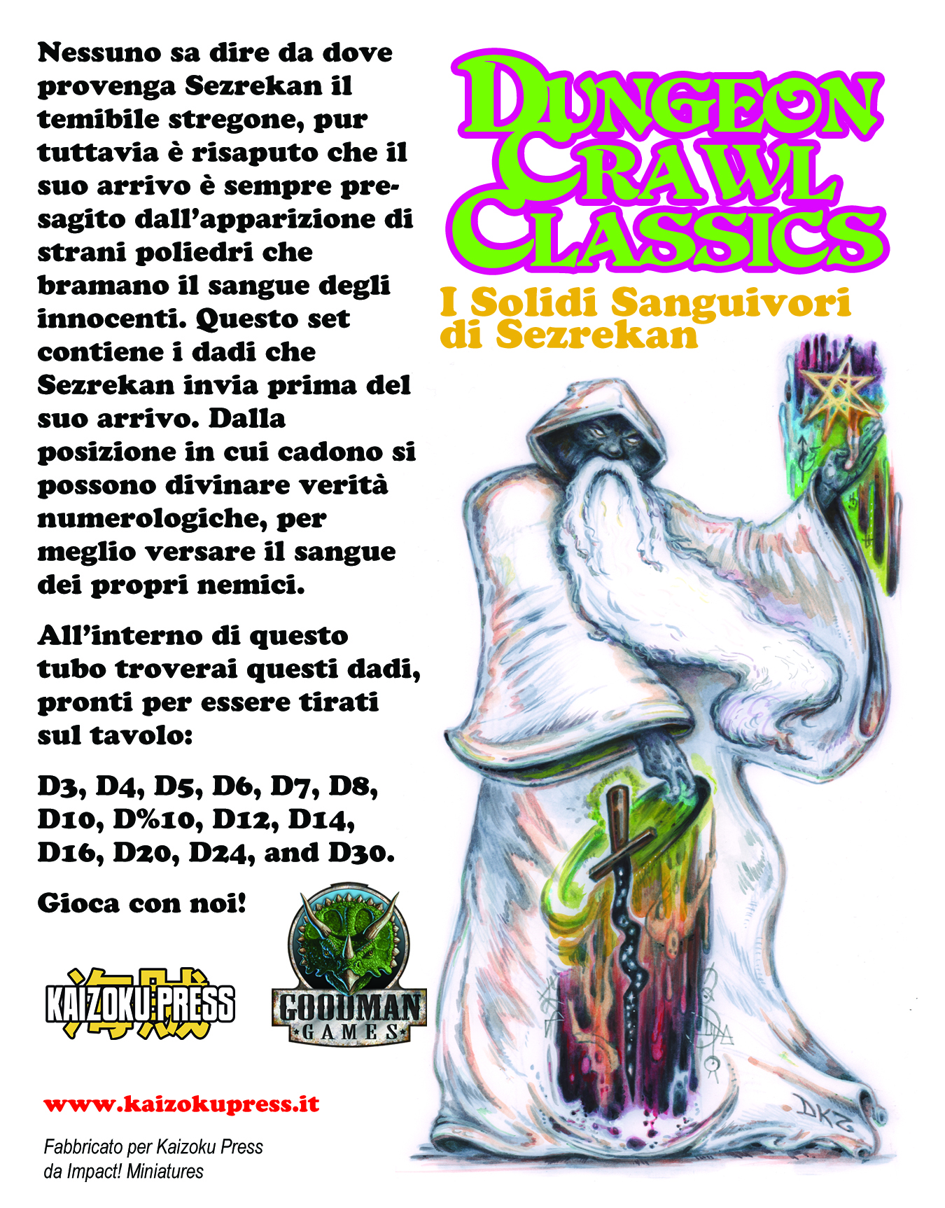 Dungeon Crawl Classics – DADI STRAMBI – Set Dadi di Sezrekan - immagine 3