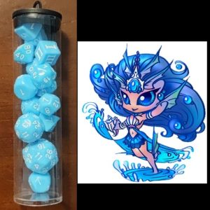 Dungeon Crawl Classics – DADI STRAMBI – Set Blu Completo