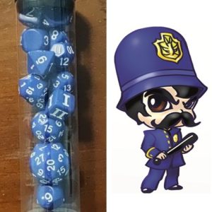 Dungeon Crawl Classics – DADI STRAMBI – Set Indaco Completo