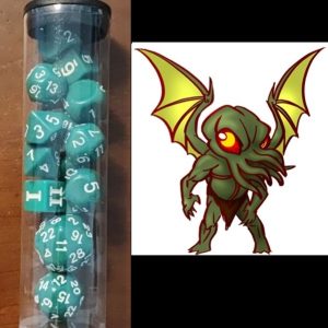 Dungeon Crawl Classics – DADI STRAMBI – Set Verde Completo