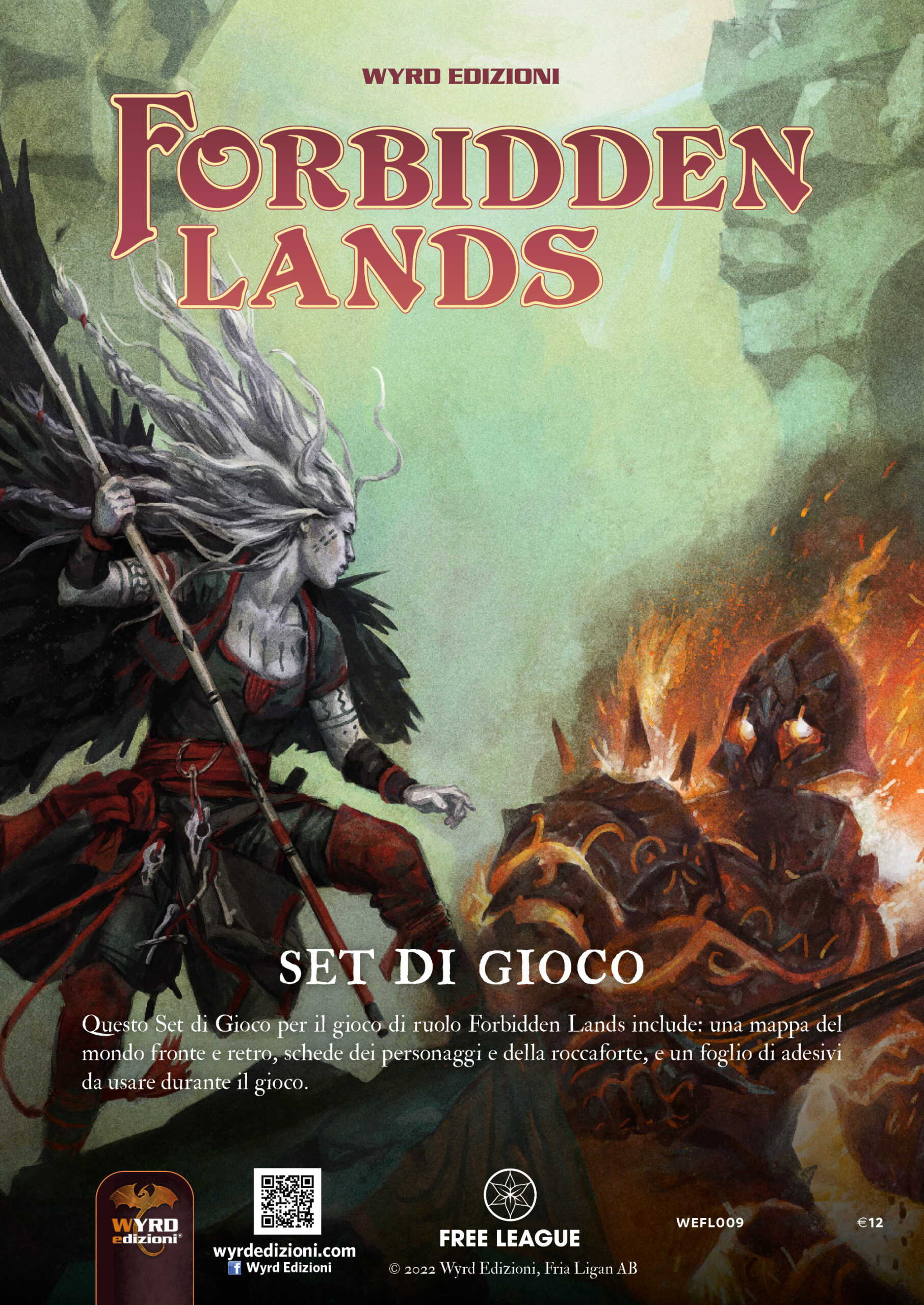 FORBIDDEN LANDS – SET MAPPA DI GIOCO E SCHEDE