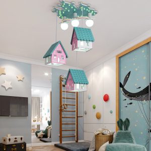 Lampadario sospeso – THREE HOUSES – 2 varianti colore