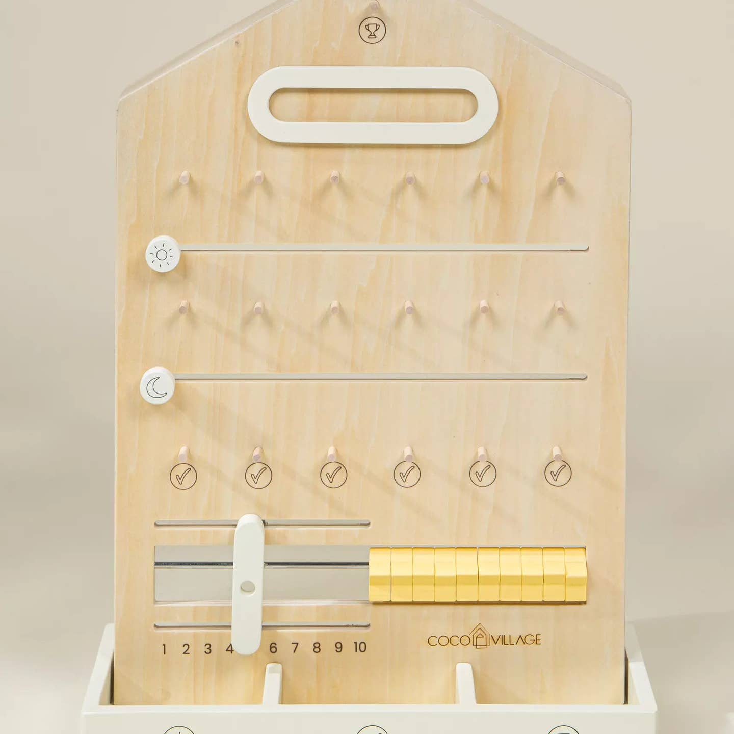 Tabellone in legno con routine, compiti e ricompense per bambini 3-in-1 - immagine 6