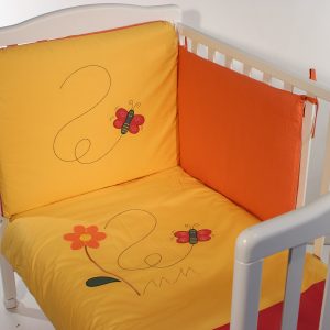 Completo lettino 3 pezzi: piumone, paracolpi e federa (ricamati serie animali) – Baby’s Clan