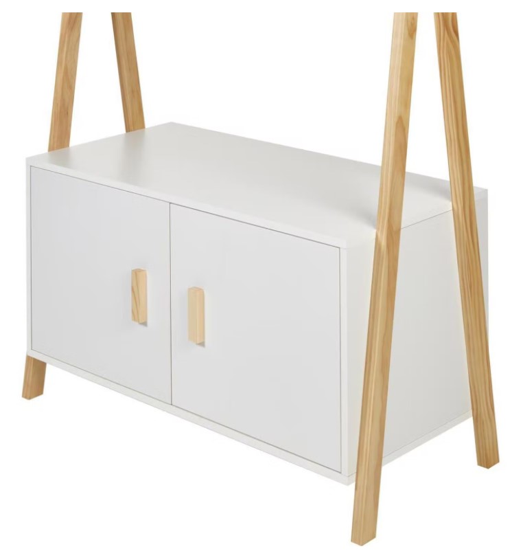 ARMADIO IN PINO BIANCO PER CAMERETTE E INGRESSI - immagine 7