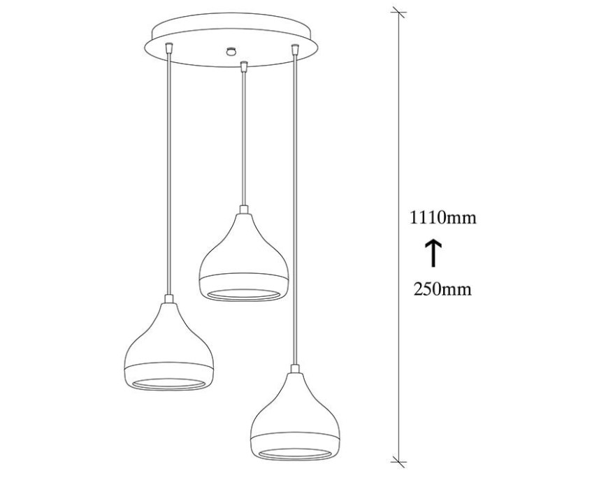 LUCE SOSPESA A 3 LUCI ELLEN - immagine 5