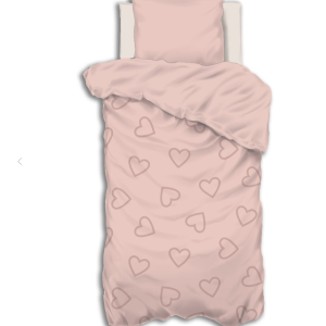 Completo letto, cotone trapuntato, rosa, 140×200 cm