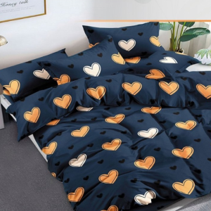 Set copripiumino con federe 200×200 – NOTTE DI CUORI