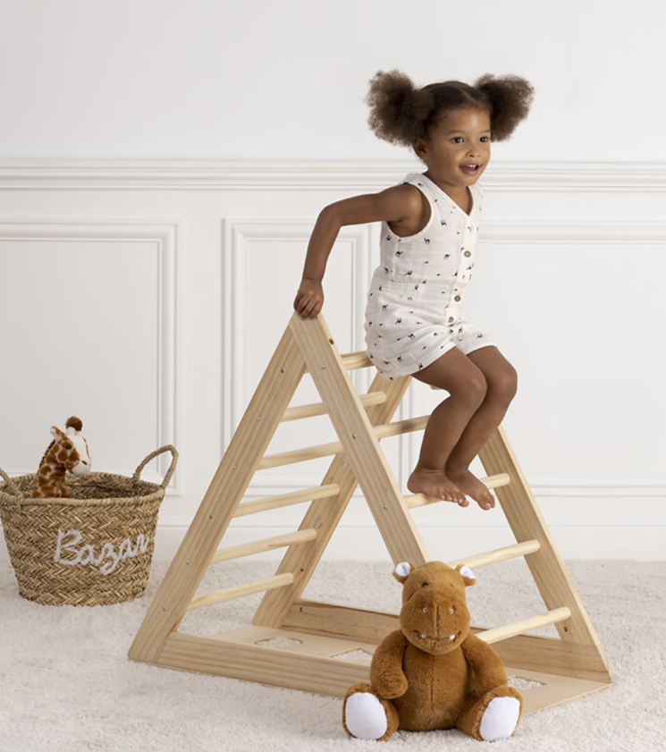 Triangolo da arrampicata per bambini, pino, 80×93 cm - immagine 5