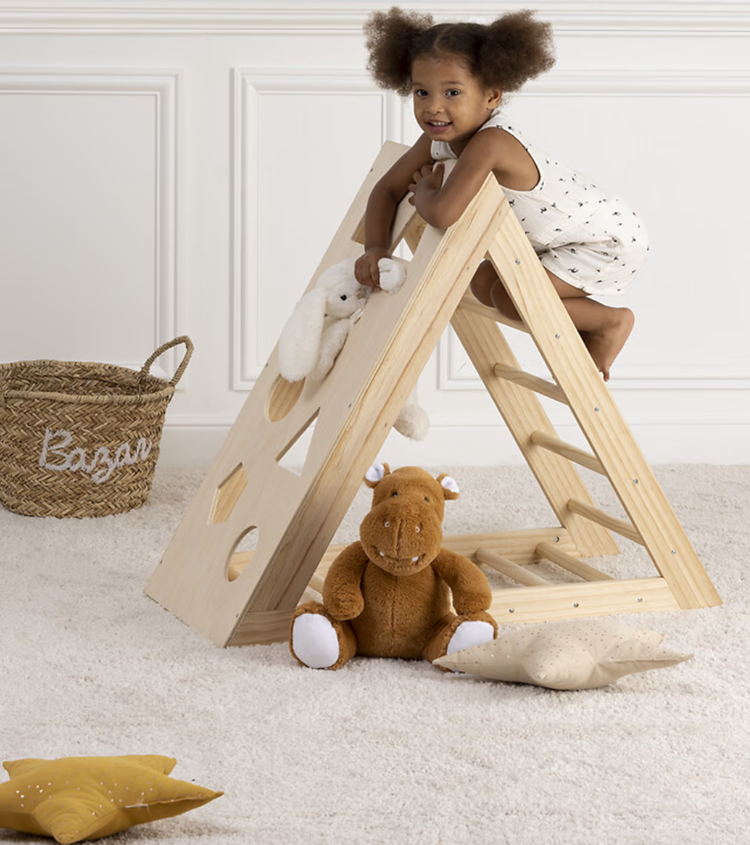 Triangolo da arrampicata per bambini, pino, 80×93 cm - immagine 2