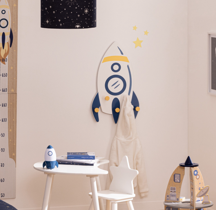 Appendiabiti per bambini con razzo “Espace”
