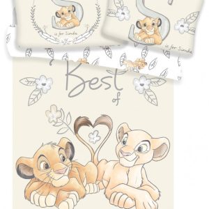 SET LENZUOLA SIMBA E NALA PER LETTINO 100×135