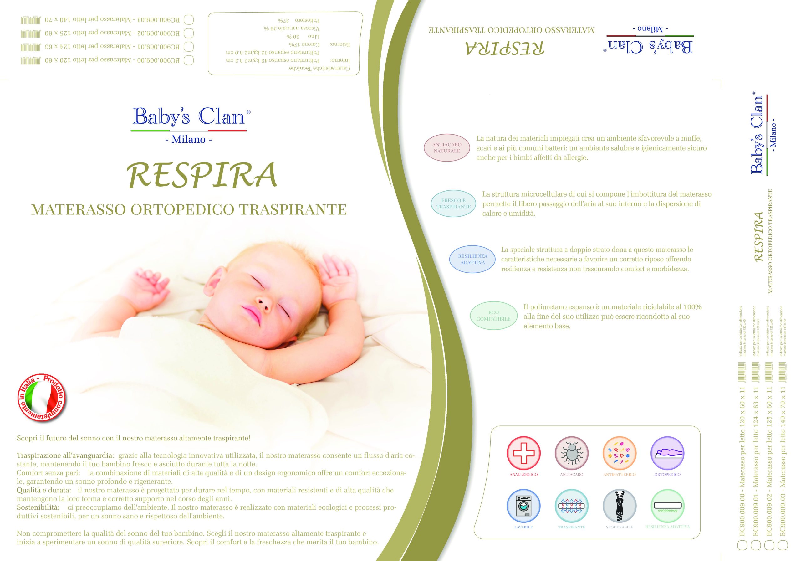 Respira – Materasso lettino ortopedico e traspirante – Baby’s Clan - immagine 6