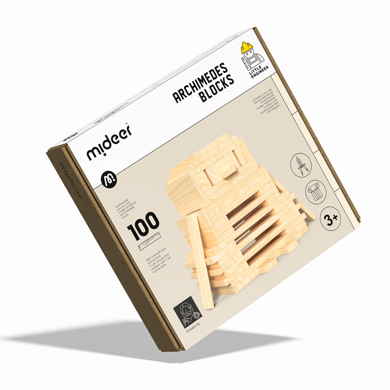 Blocchi in legno componibili naturale – Mideer - immagine 2