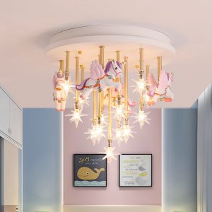 Lampada da soffitto in resina DOLCI SOGNI UNICORNI – 2 varianti colore